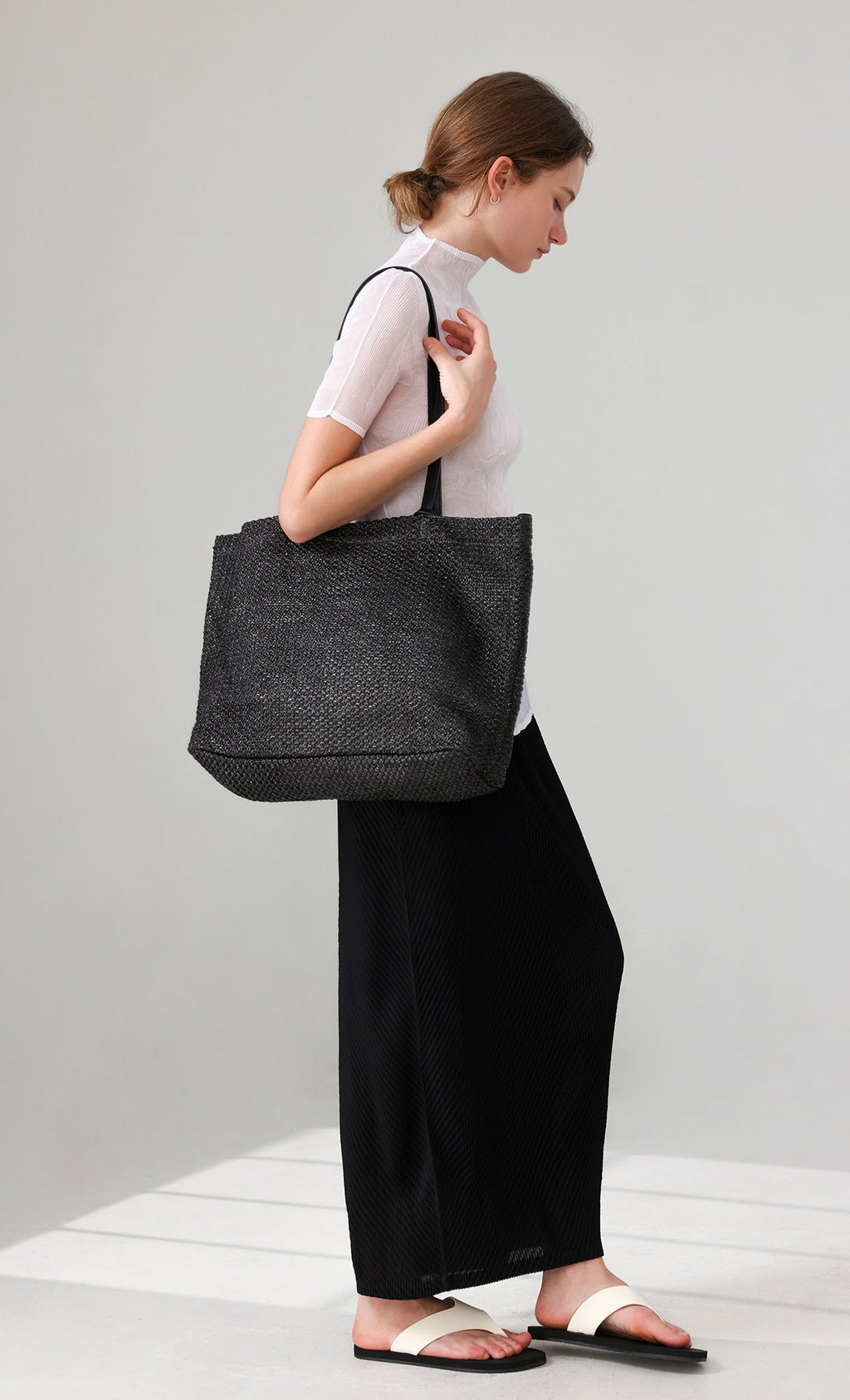 Lune Pleated Skirt_black