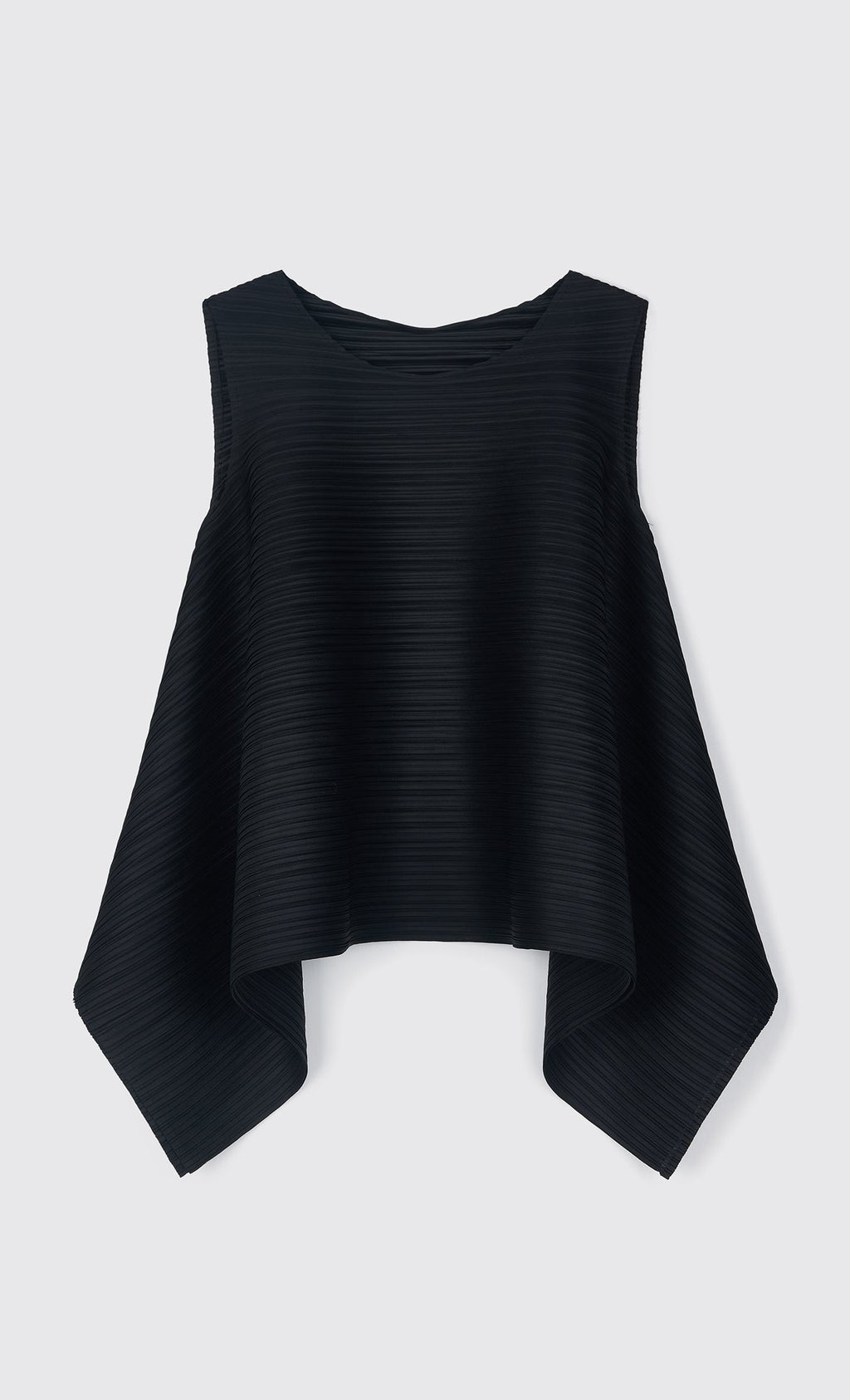Fine flare pleated top_black
