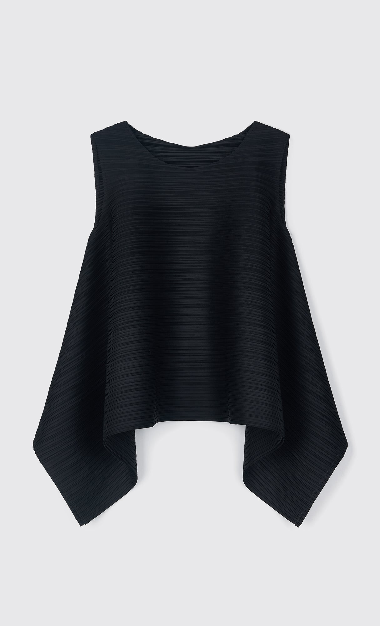 Fine flare pleated top_black