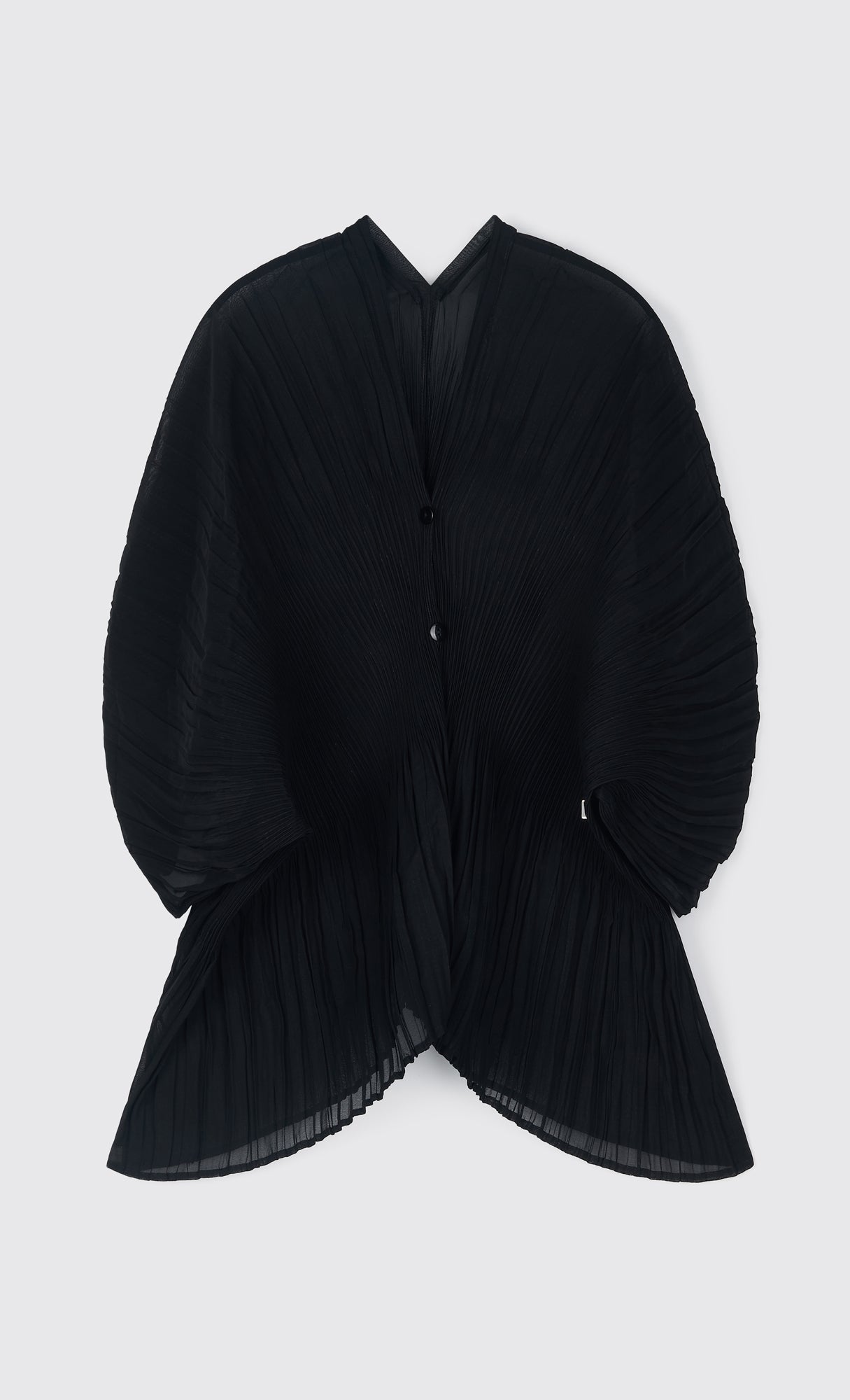 Aban pleated puff cardigan_black