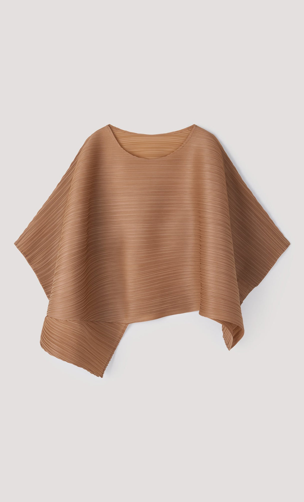 Tria pleated blouse & strap set_camel