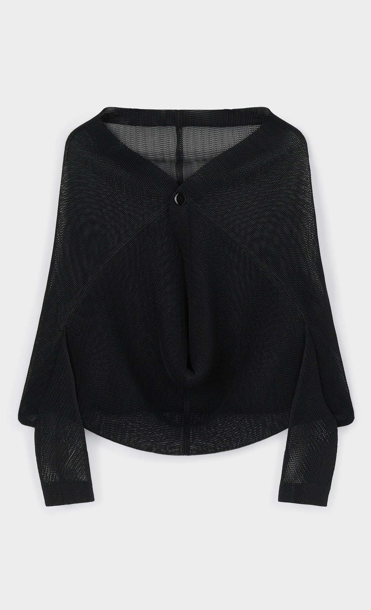 Lucid pleated mesh cardigan_black