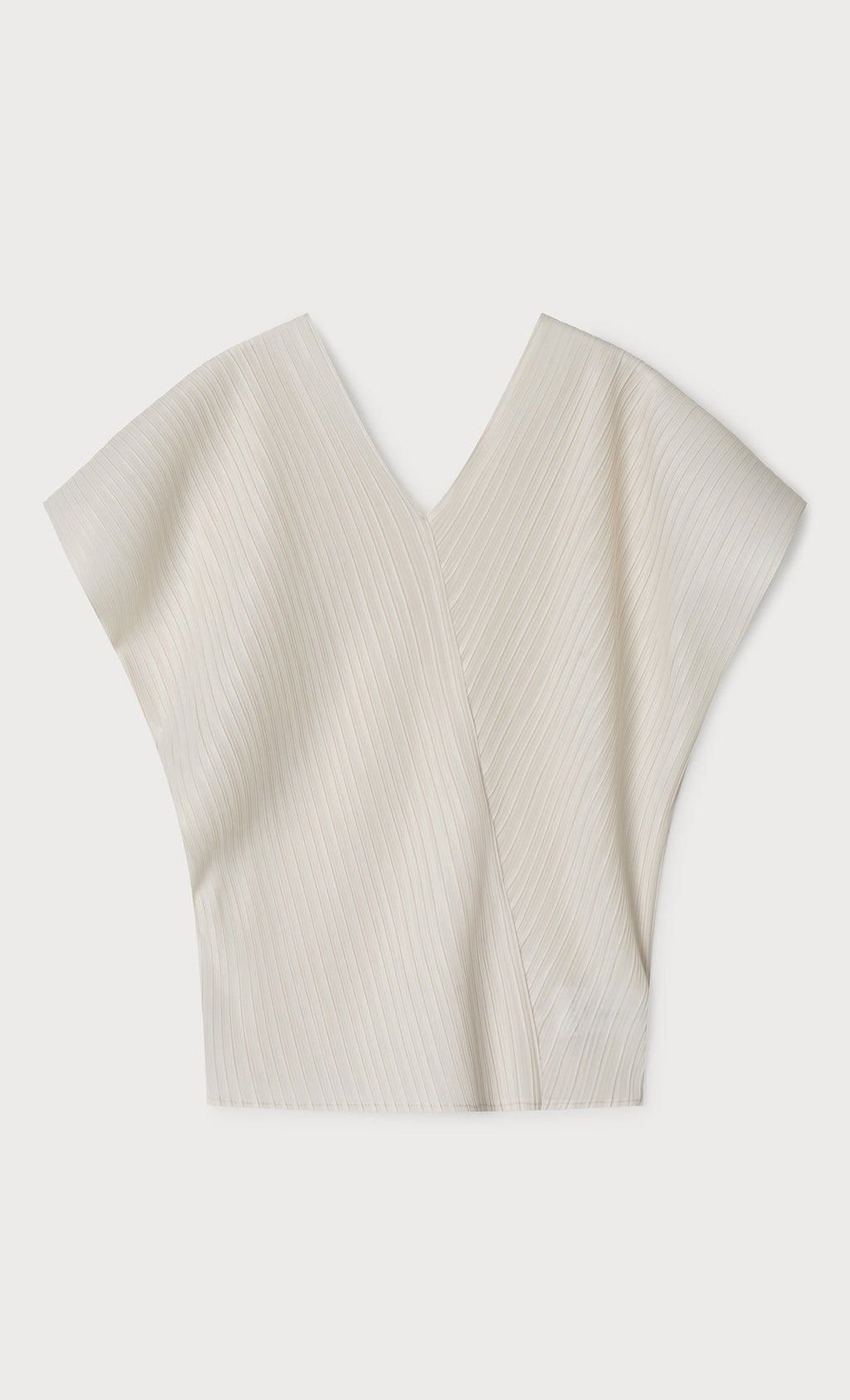 Joy pleated v-neck top_ivory