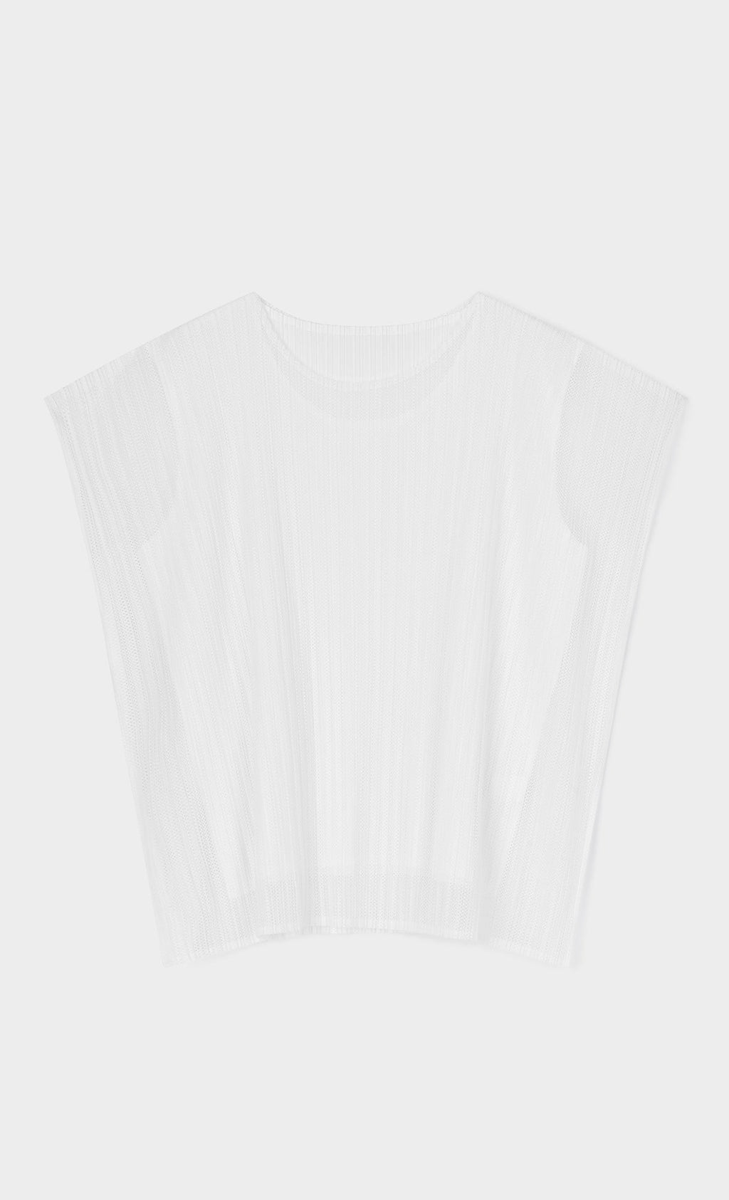 Airy pleated sleeveless top_ivory