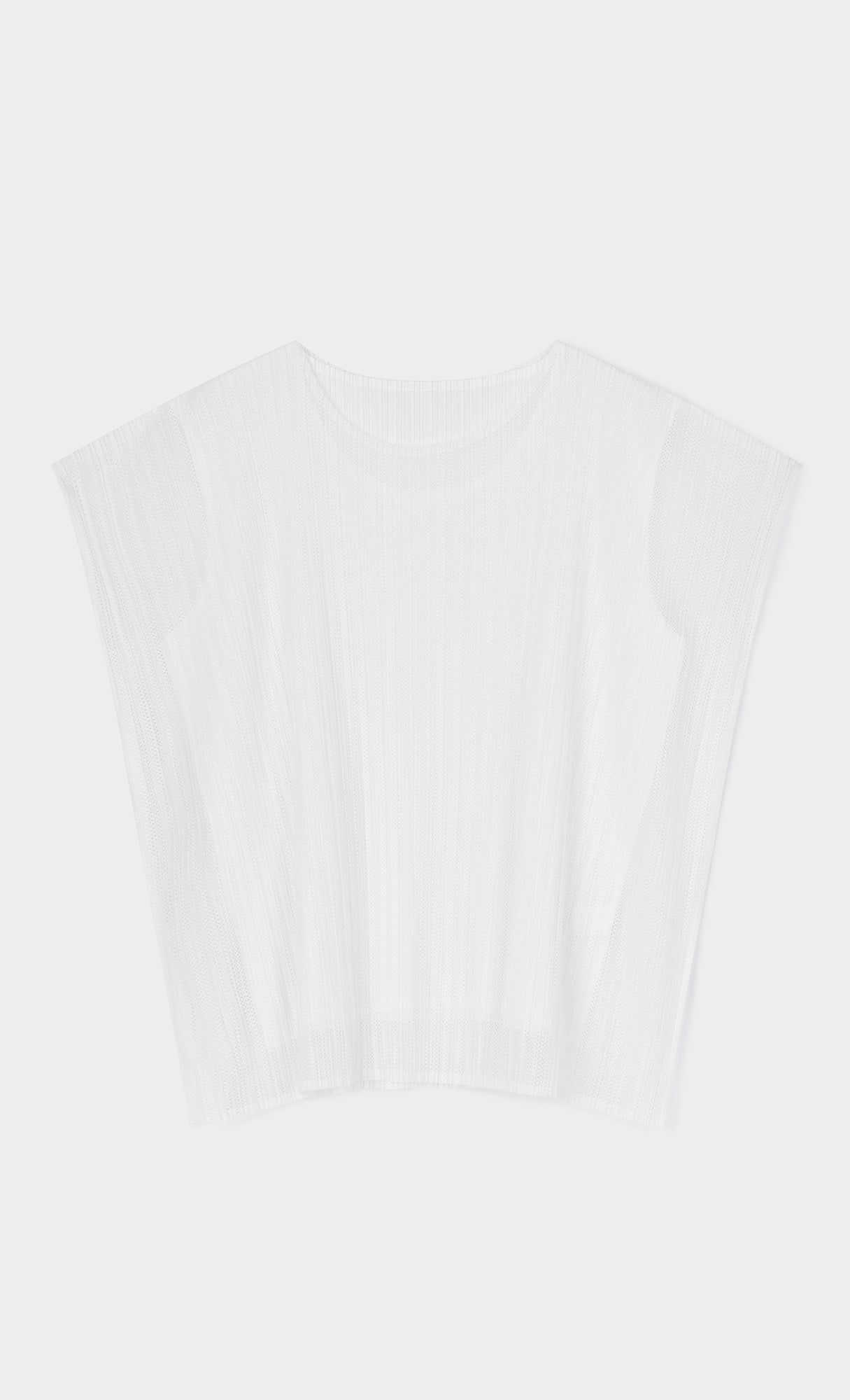Airy pleated sleeveless top_ivory