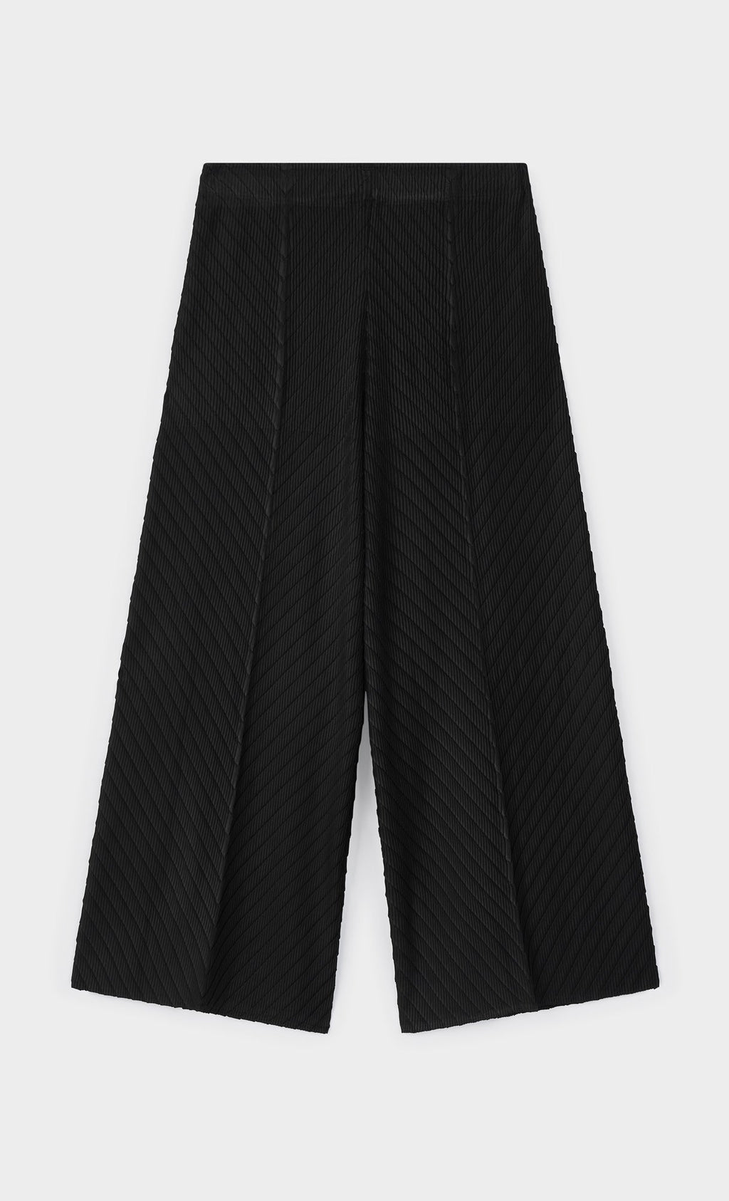 Flow pleated wide leg pants_black