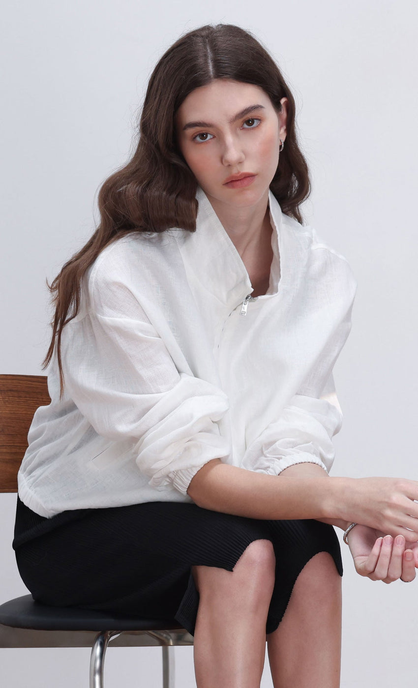 Pleated capri pants (black)