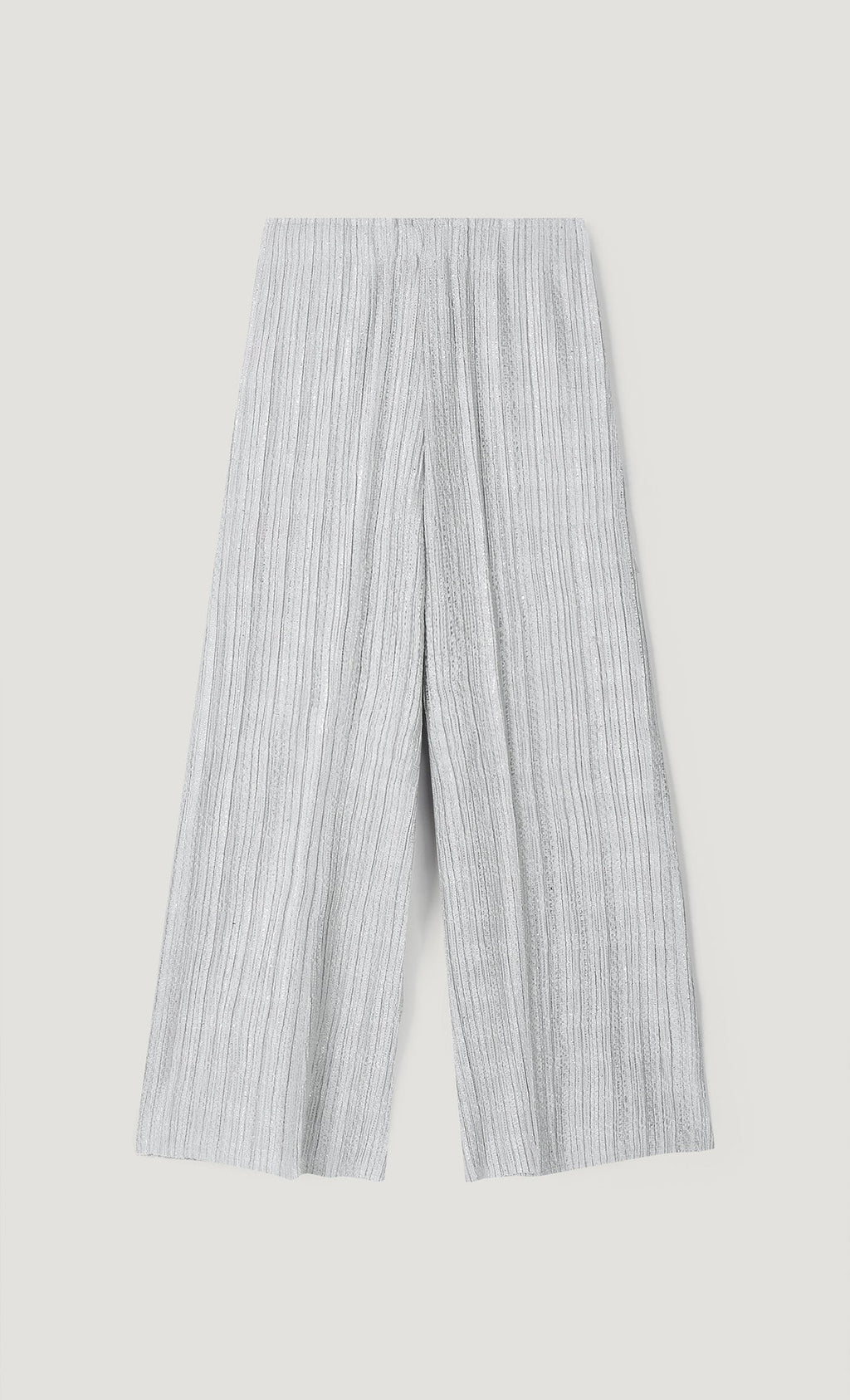 Tweed pleats pintuck pants_grey