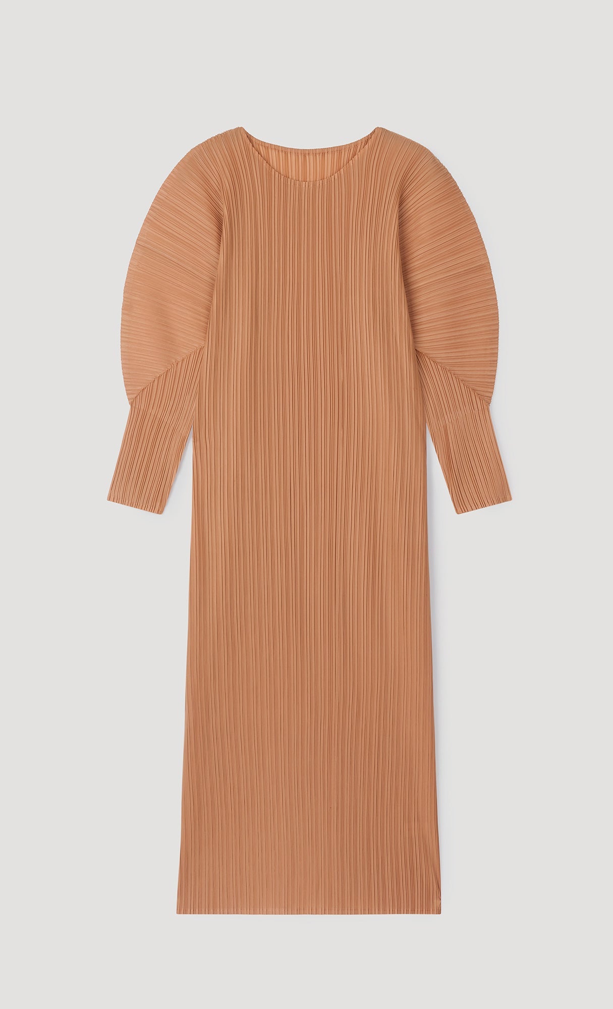 arc pleated dress_orange