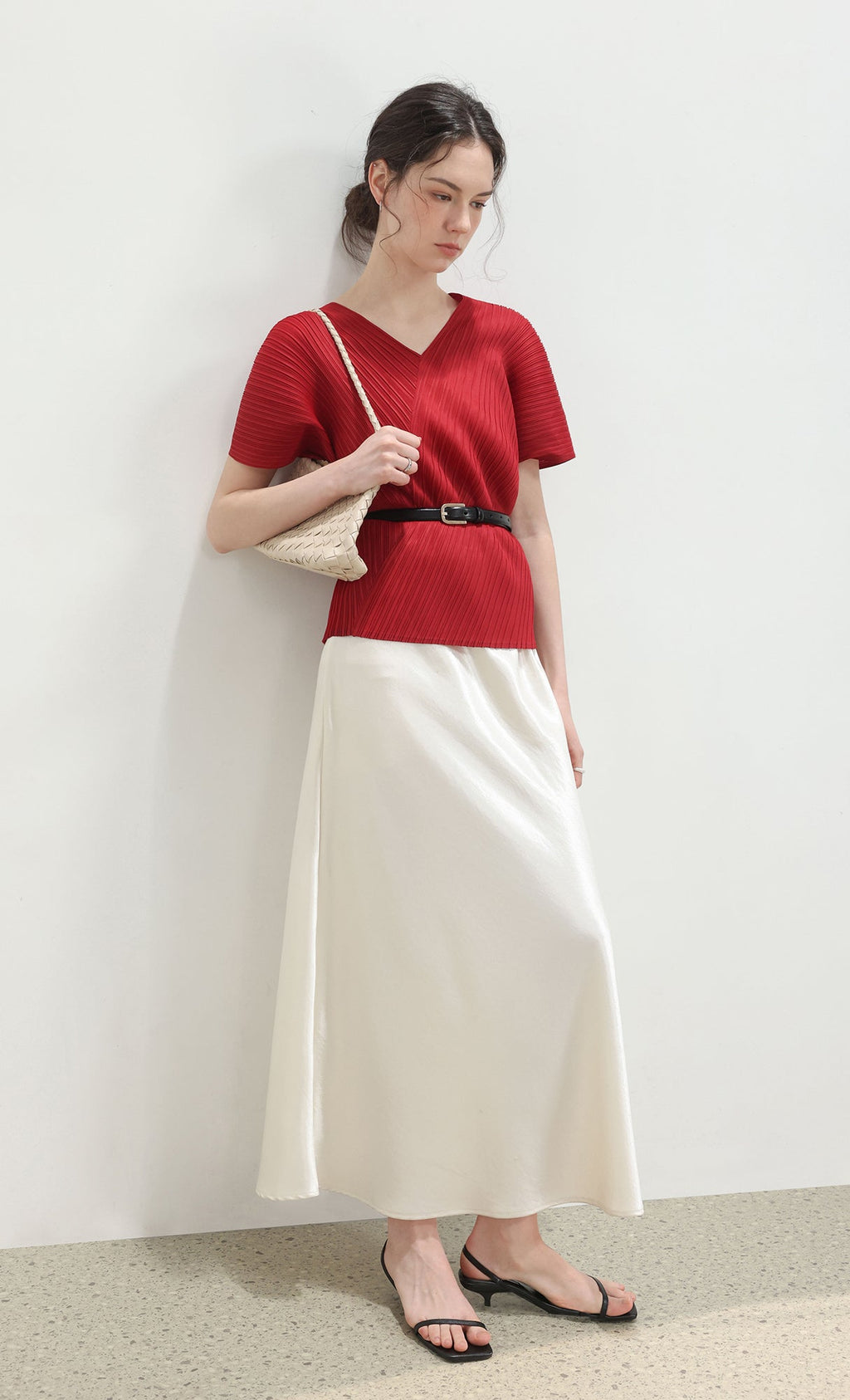 Nesia weaving shouler bag_ivory