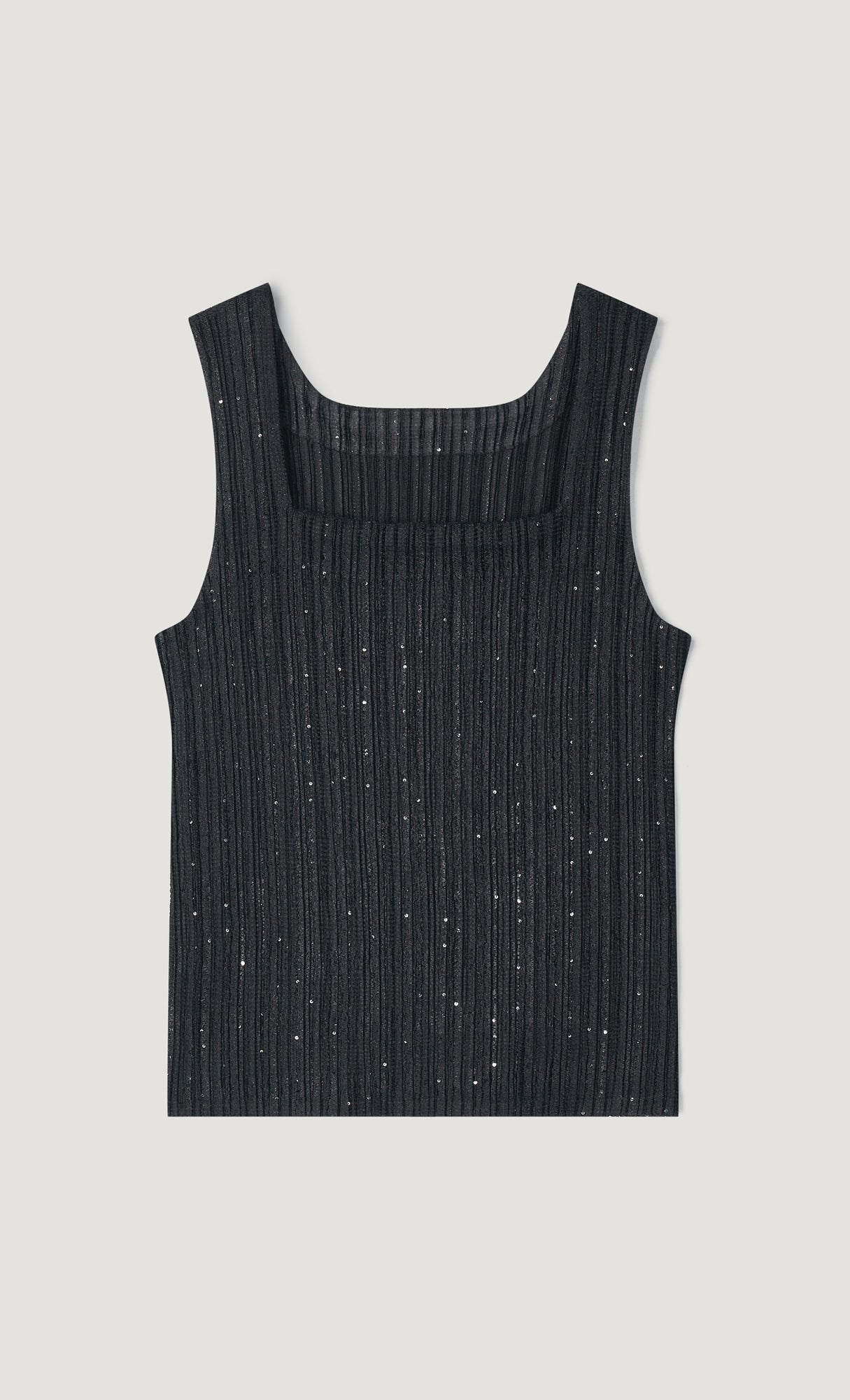 Tweed pleats top_black