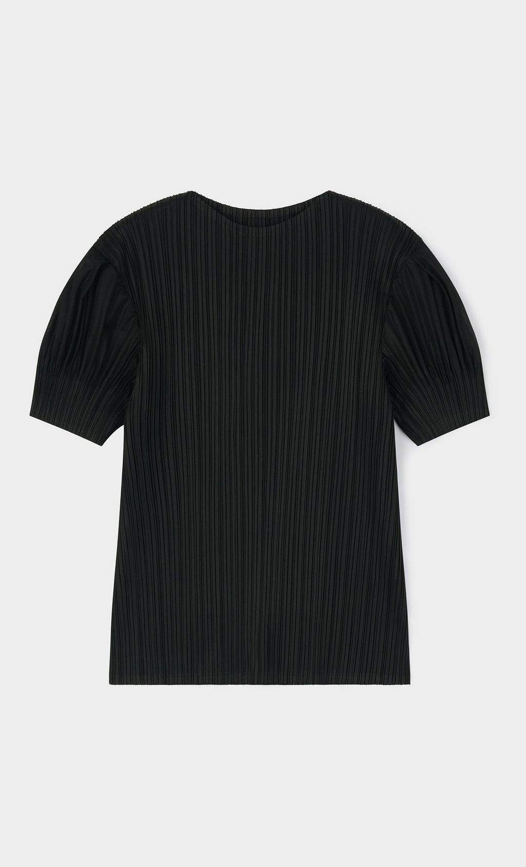 Mellow pleated half sleeve top_black