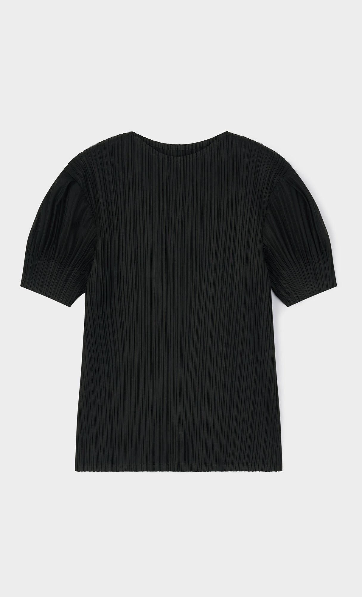 Mellow pleated half sleeve top_black