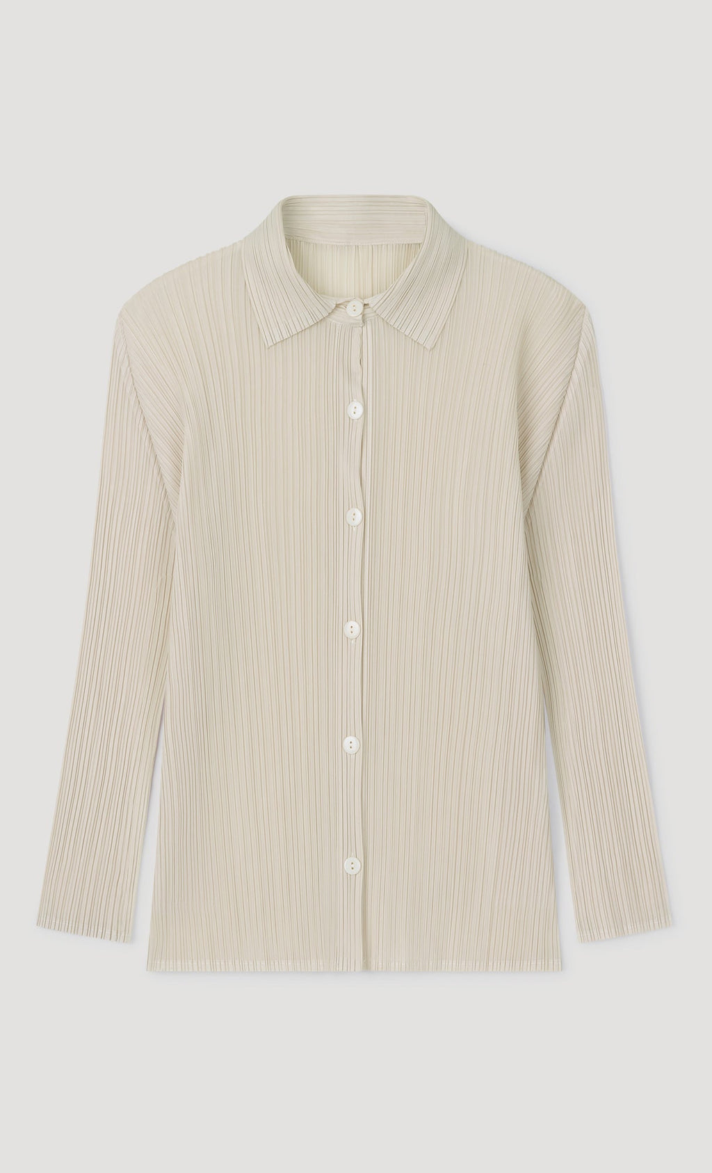 hush pleated shirts_lightbeige