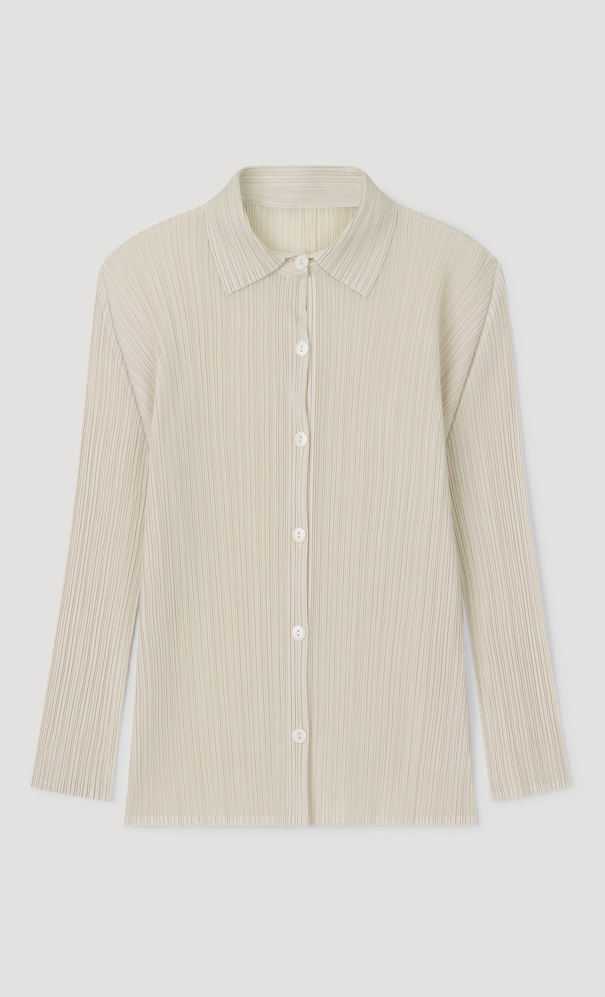 hush pleated shirts_lightbeige