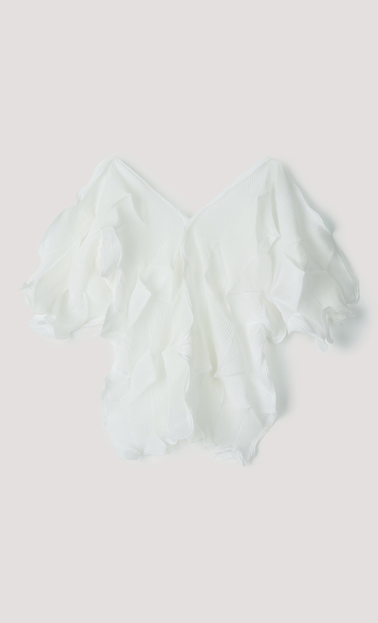 Curves pleated blouse_ivory