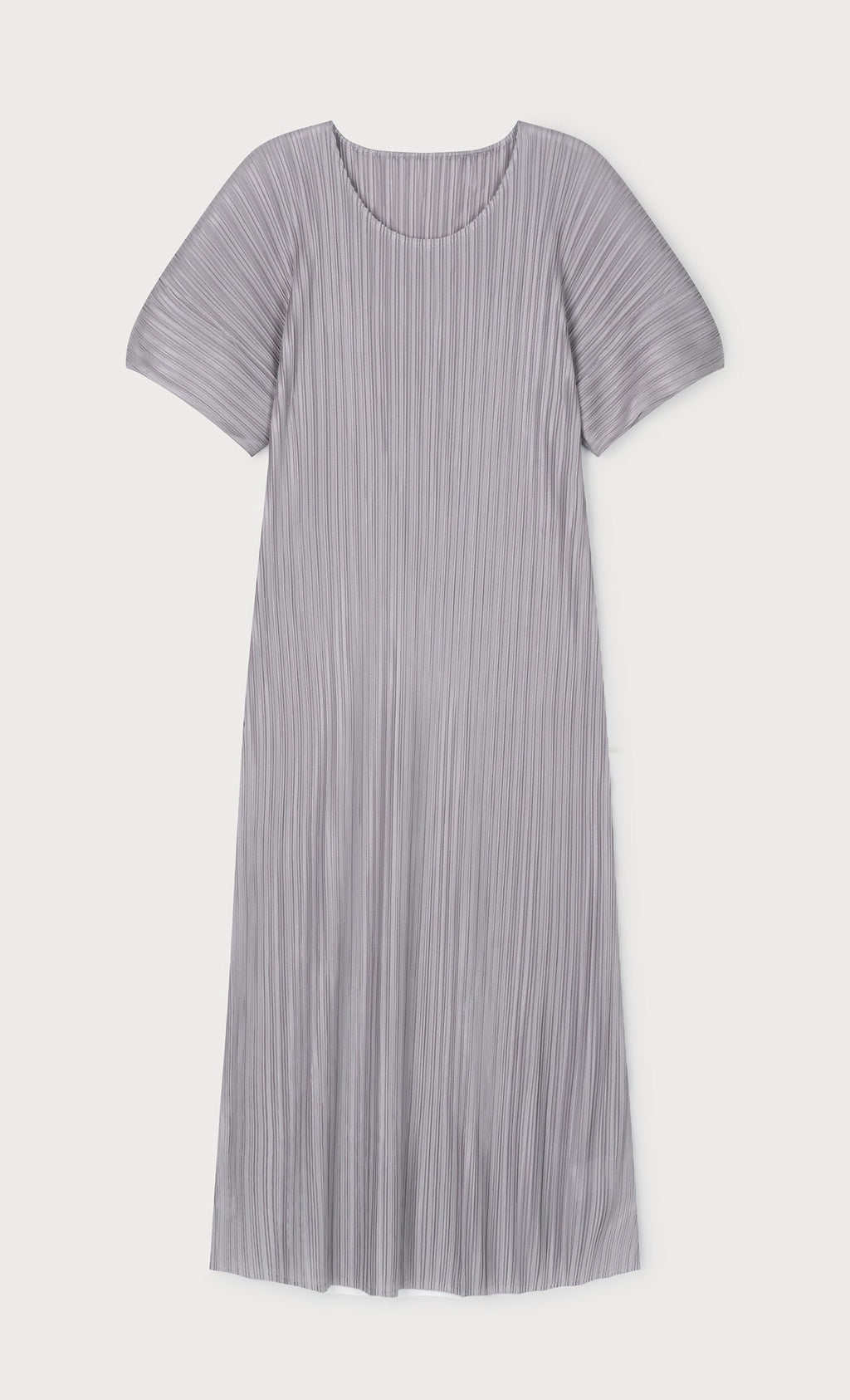 Mira short-sleeve pleated dress_grey