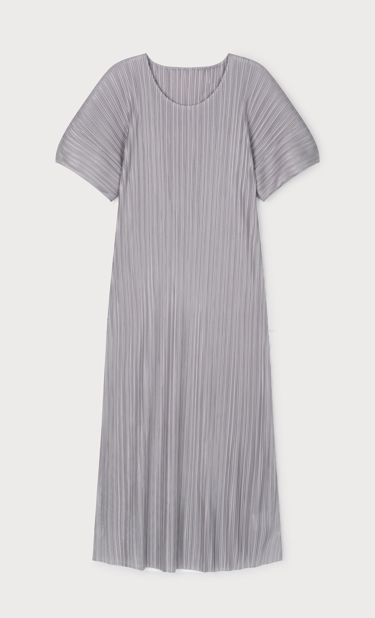 Mira short-sleeve pleated dress_grey