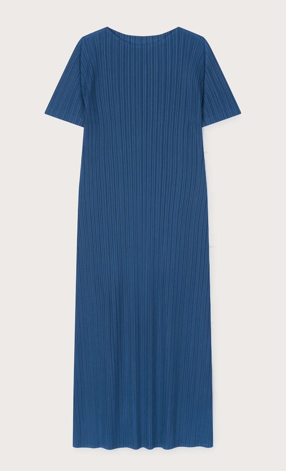 Dalia half-sleeve pleated dress_blue