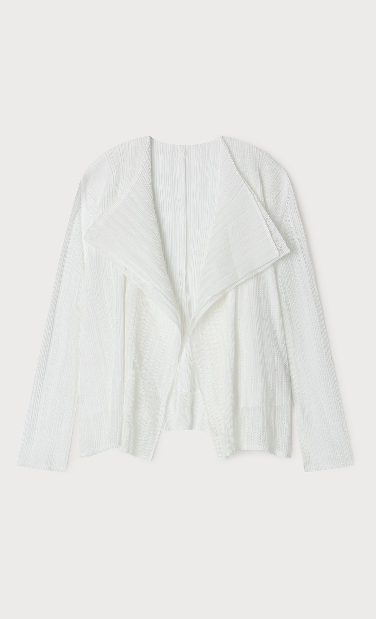Airy pleated cardigan_white
