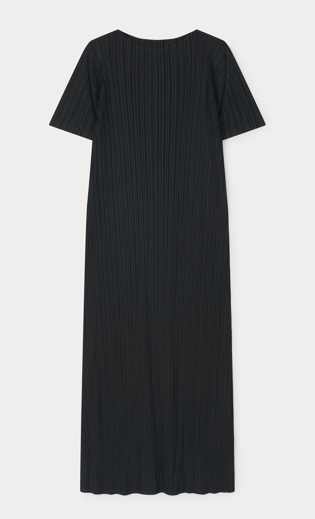 Dalia half-sleeve pleated dress_black