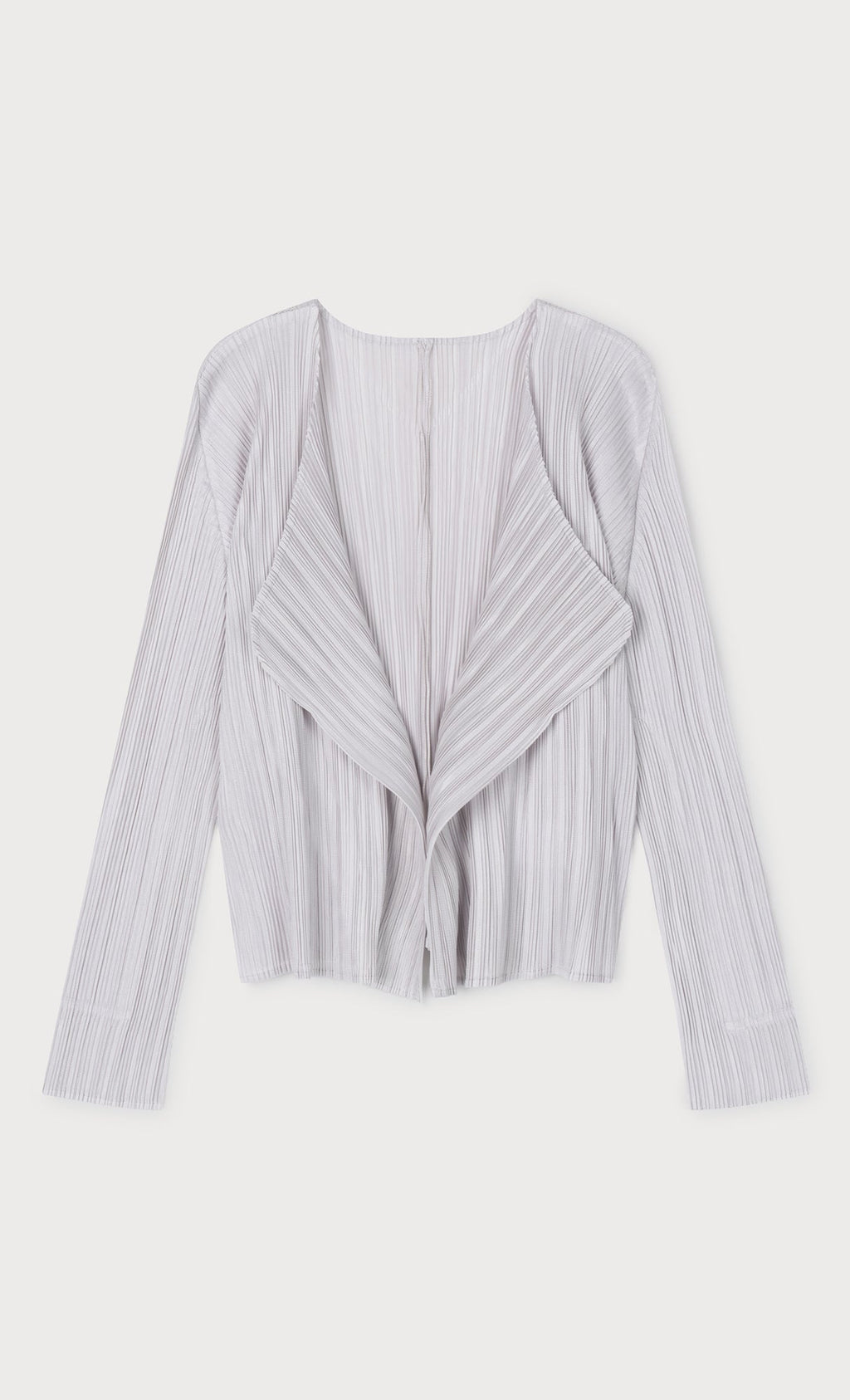 Pia pleated cardigan_light-grey
