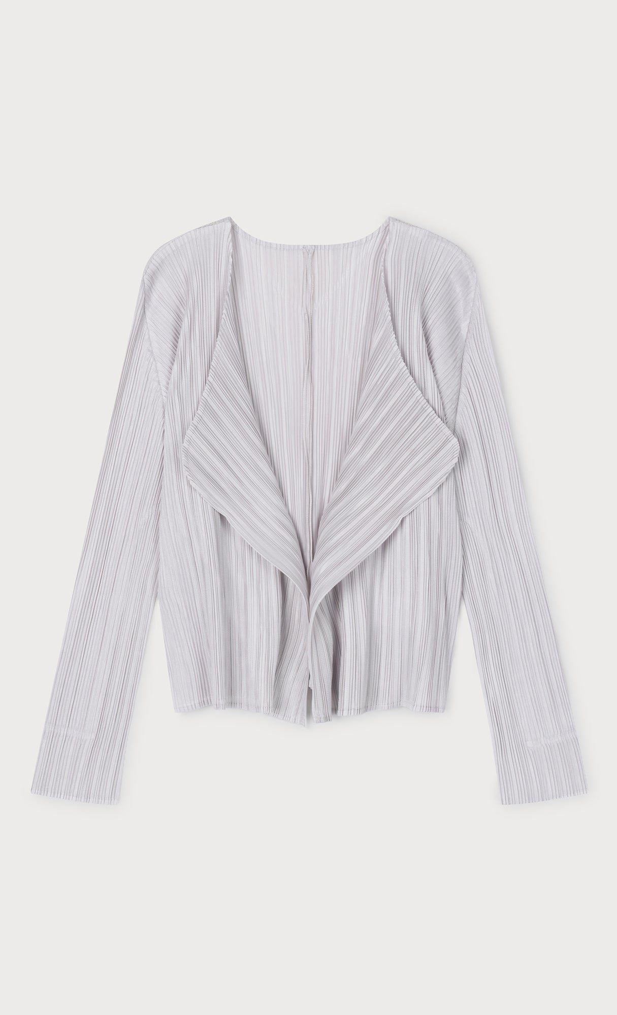 Pia pleated cardigan_light-grey