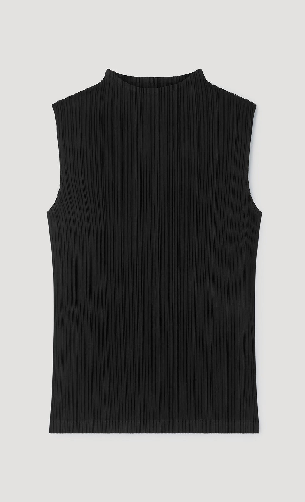 modi half-neck pleated top_black