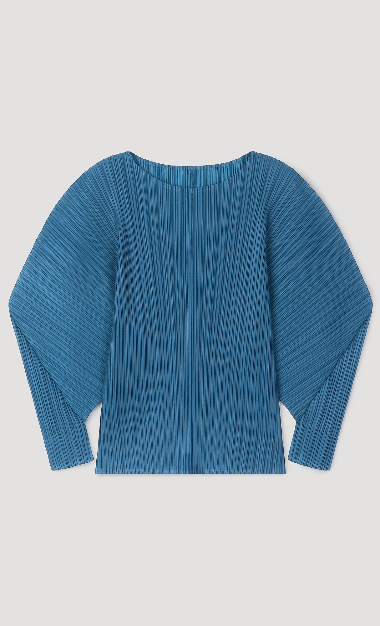 bloom pleated blouse_blue