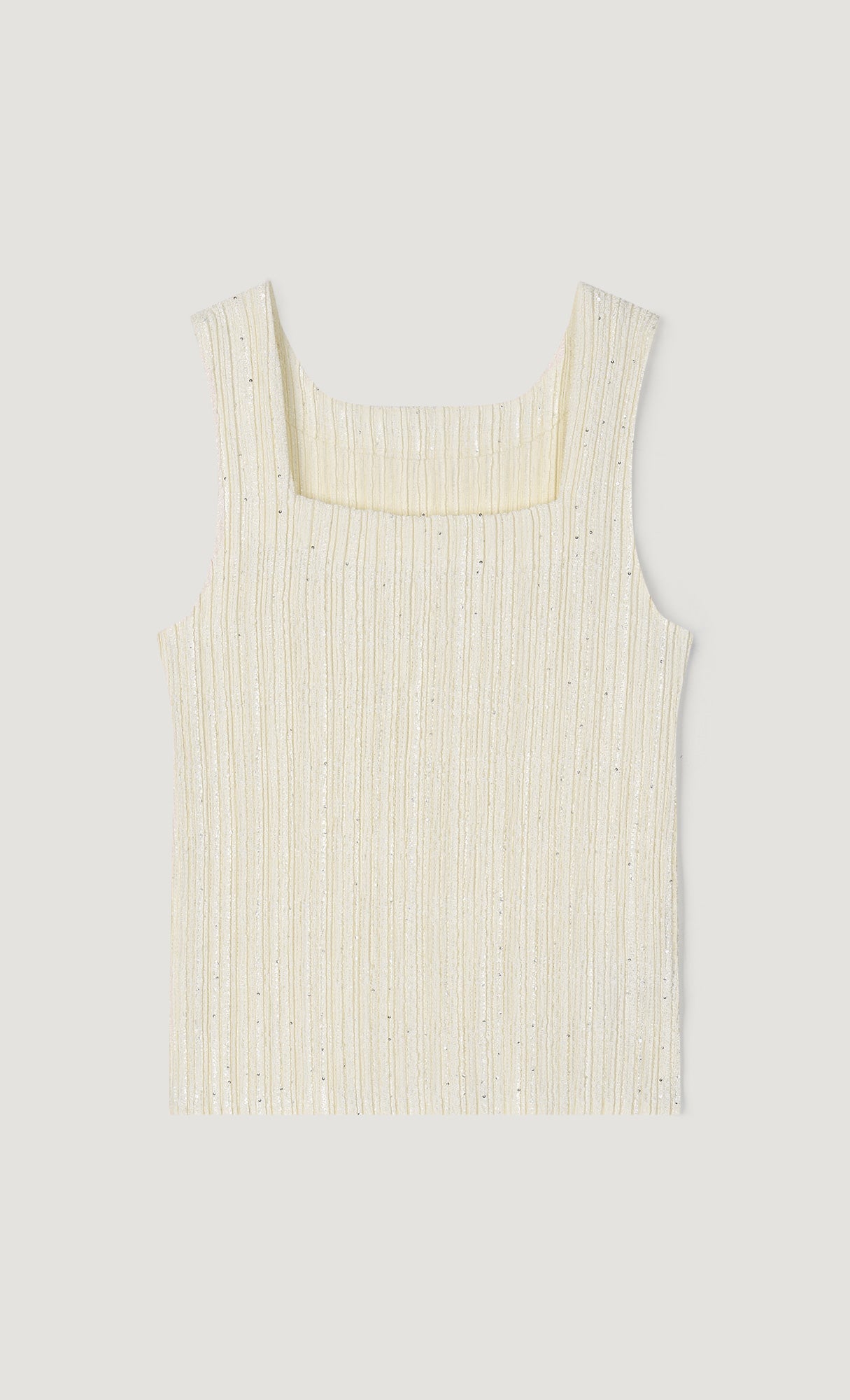 Tweed pleats top_ivory