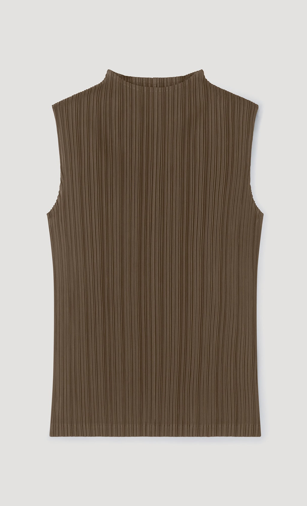 modi half-neck pleated top_brown