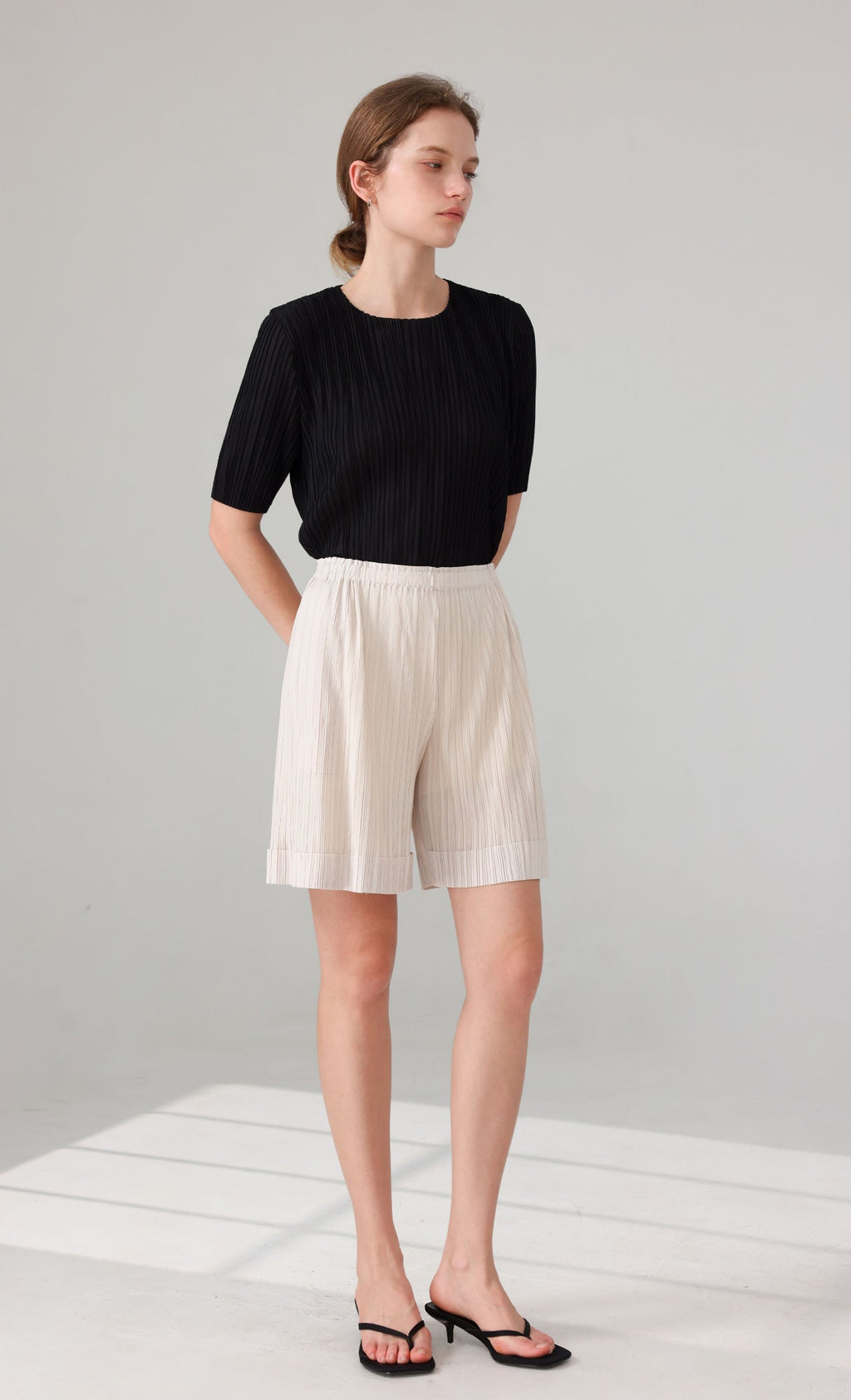 Parky Pleated Top_black