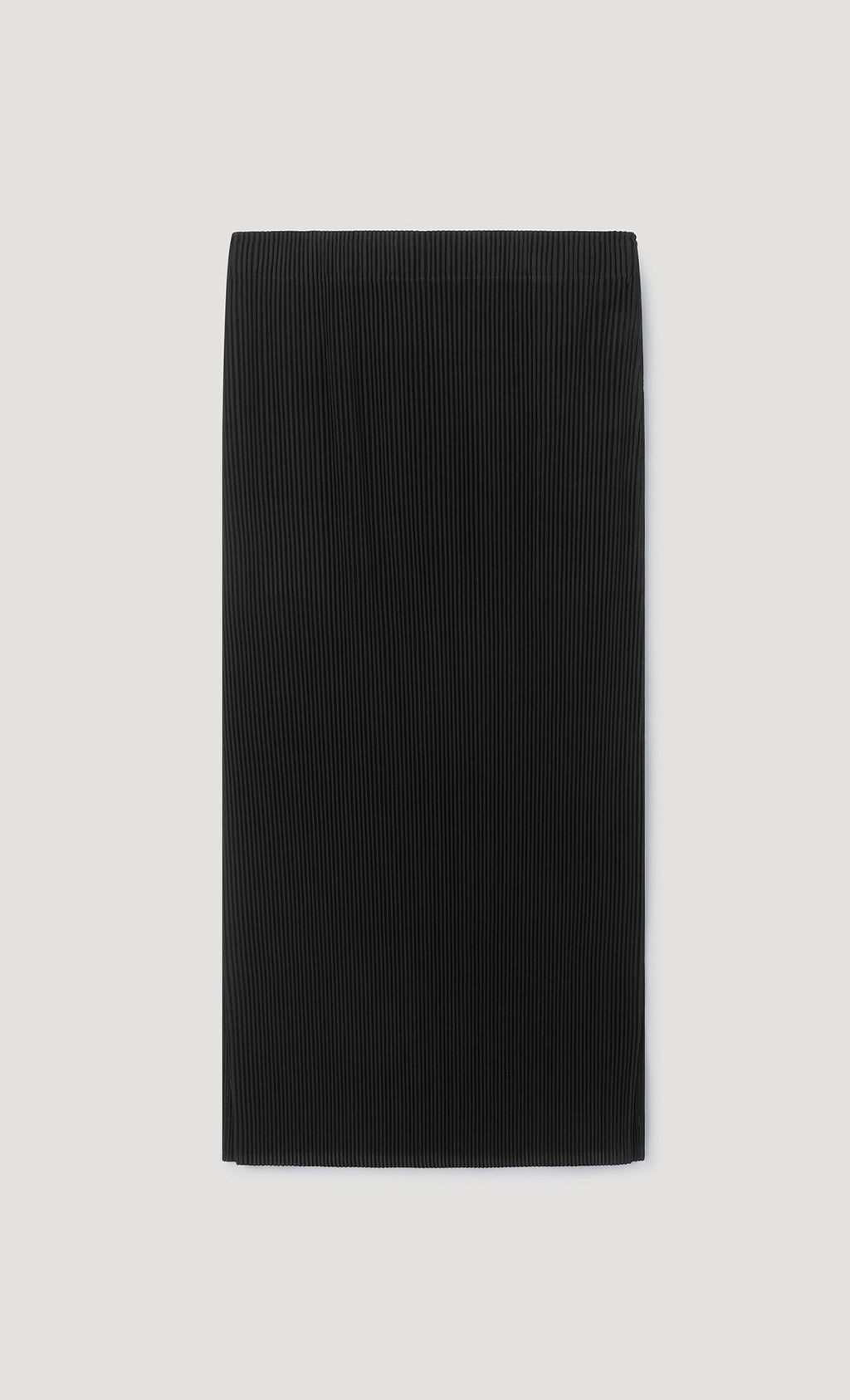 classy line pleated skirt_black
