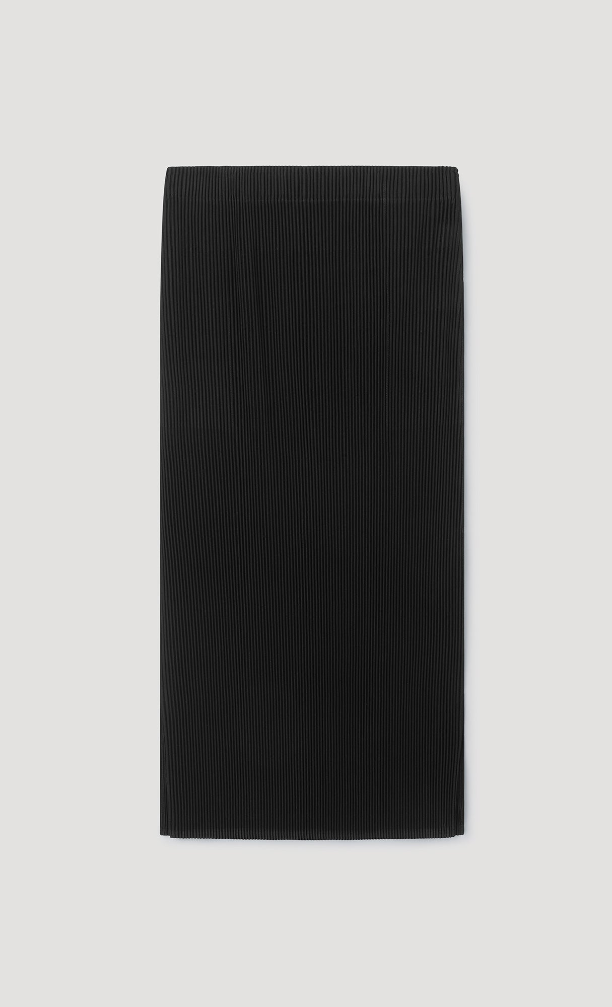 classy line pleated skirt_black