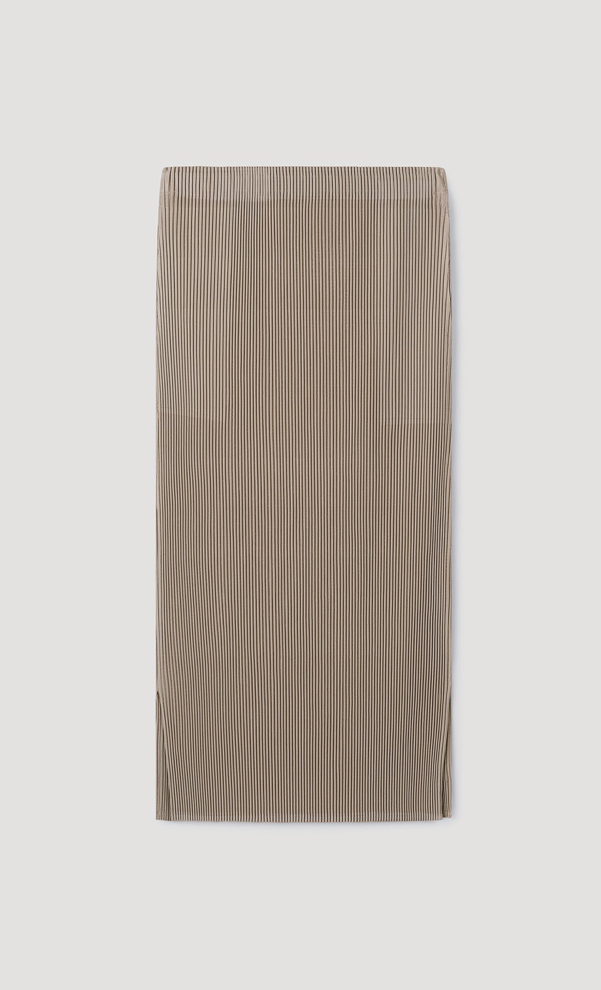 classy line pleated skirt_beige