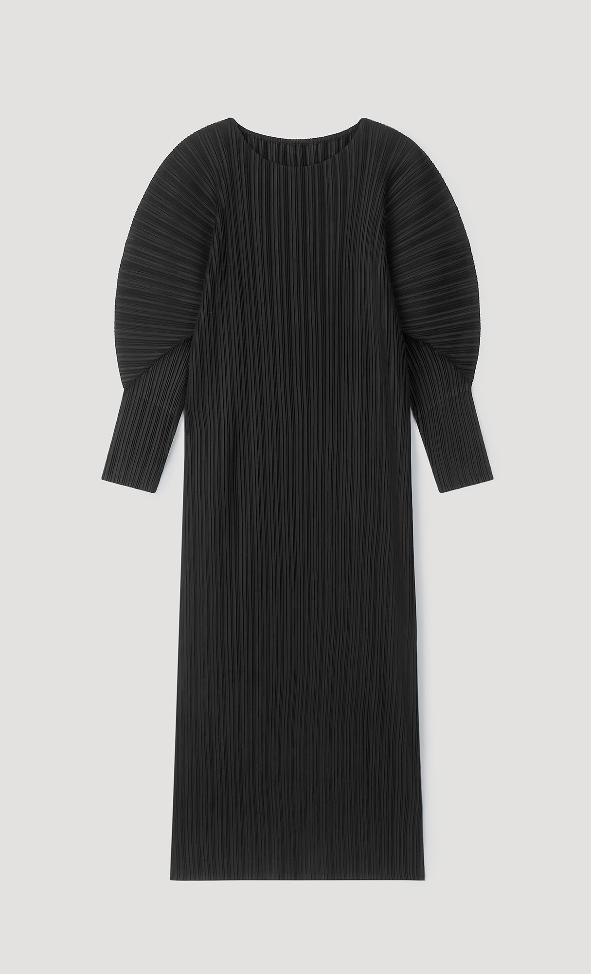 arc pleated dress_black