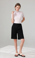 Nuvo Pleated Bermuda Pants_black