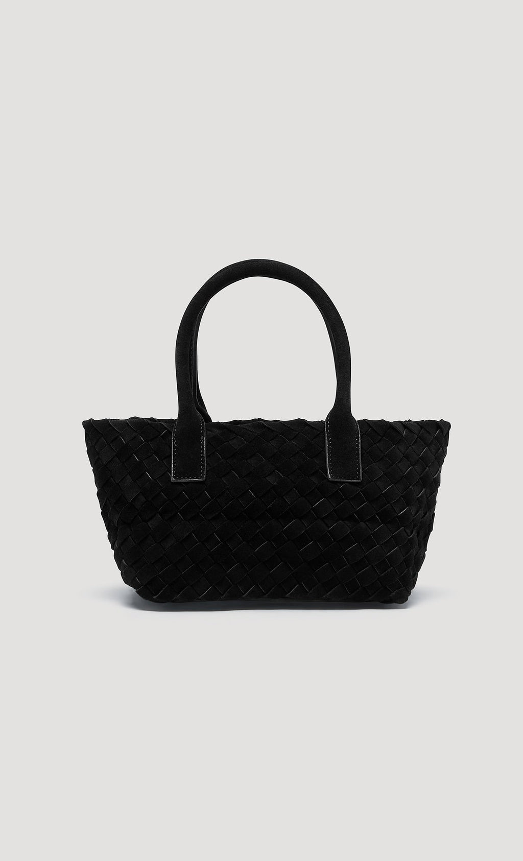 Weaving Leather Suede Mini Bag_Black
