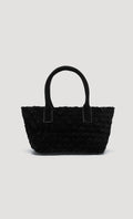 Weaving Leather Suede Mini Bag_Black