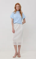 Airy pleated skirt _ivory