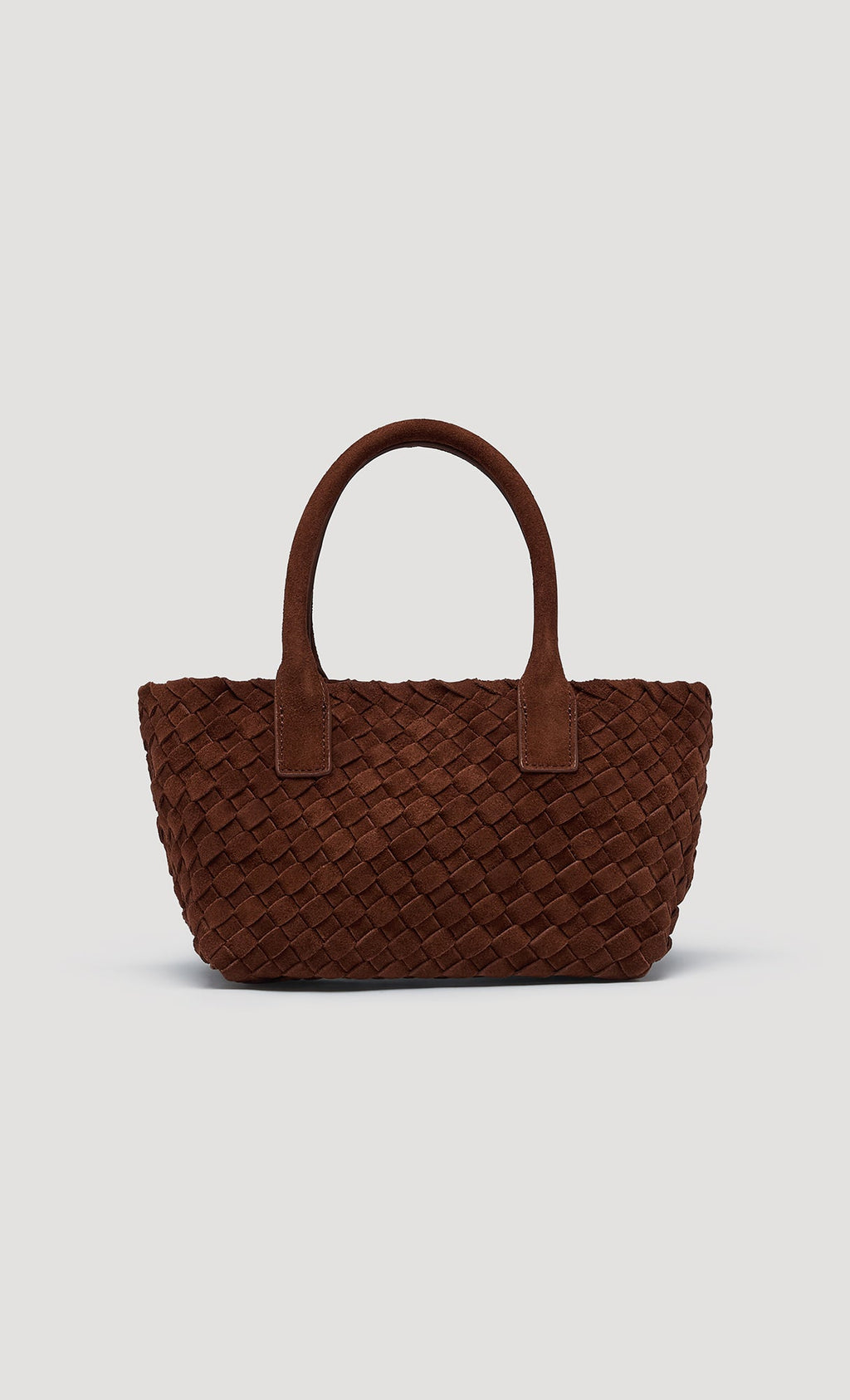 Weaving Leather Suede Mini Bag_Brown