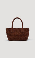 Weaving Leather Suede Mini Bag_Brown