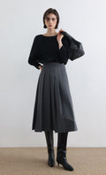 Rindy ray pleated Top_Black