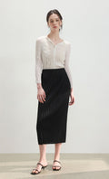 Ria pleated skirt_black
