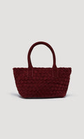 Weaving Leather Suede Mini Bag_Red