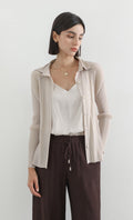 hush pleated shirts_beige