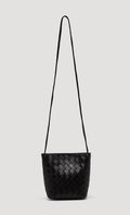 Weaving Leather Crossbody Bag_Black