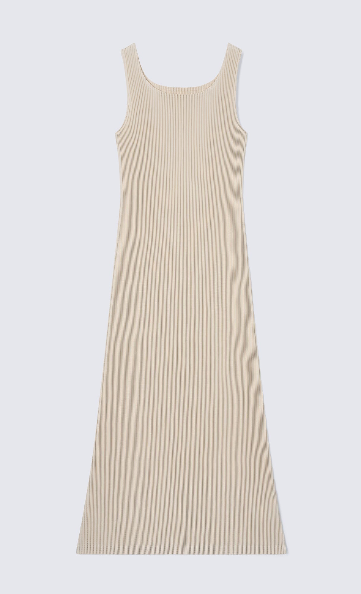 Soly Pleats Sleeveless Dress_Light-Beige