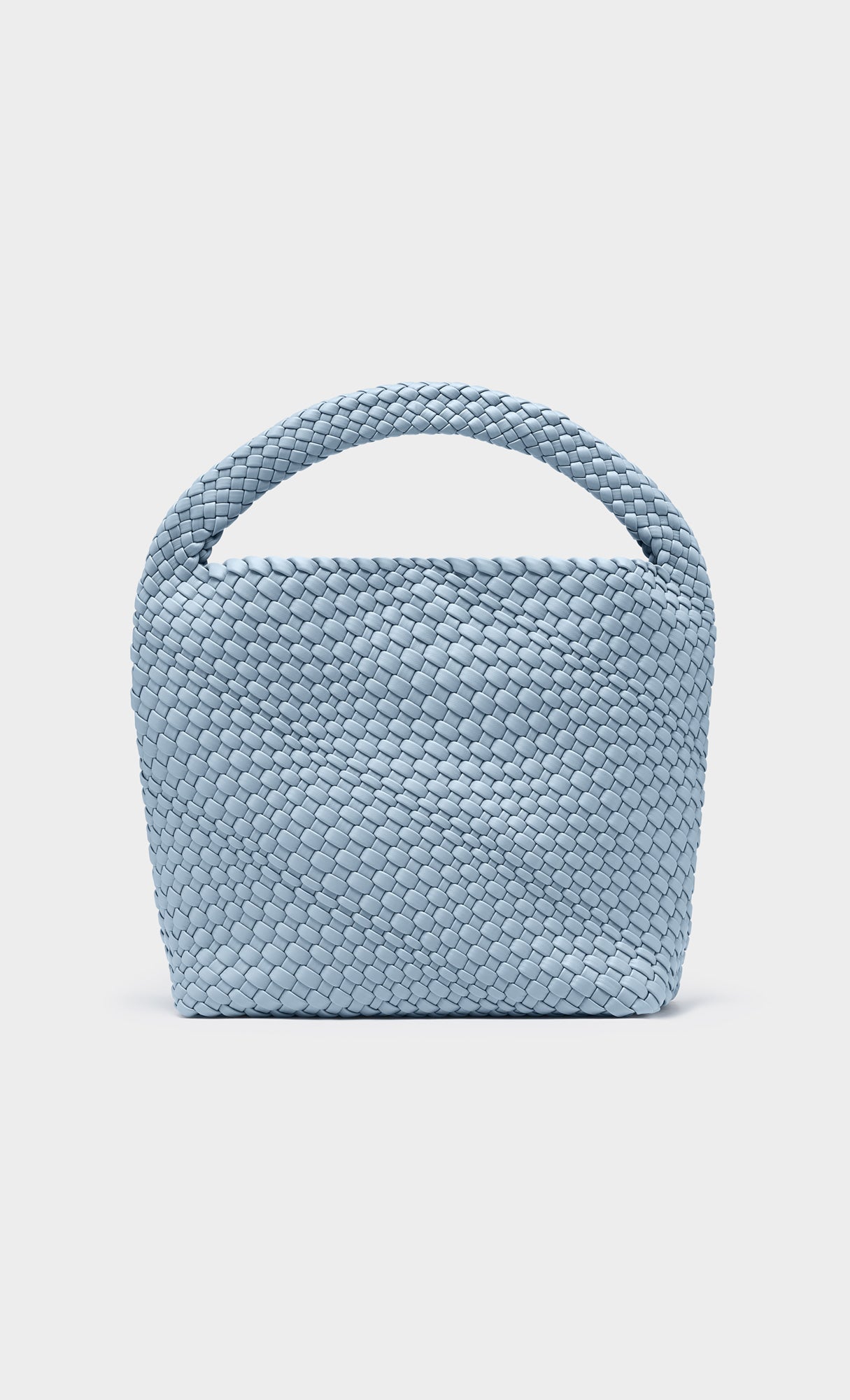 Color weaving hobo bag_skyblue