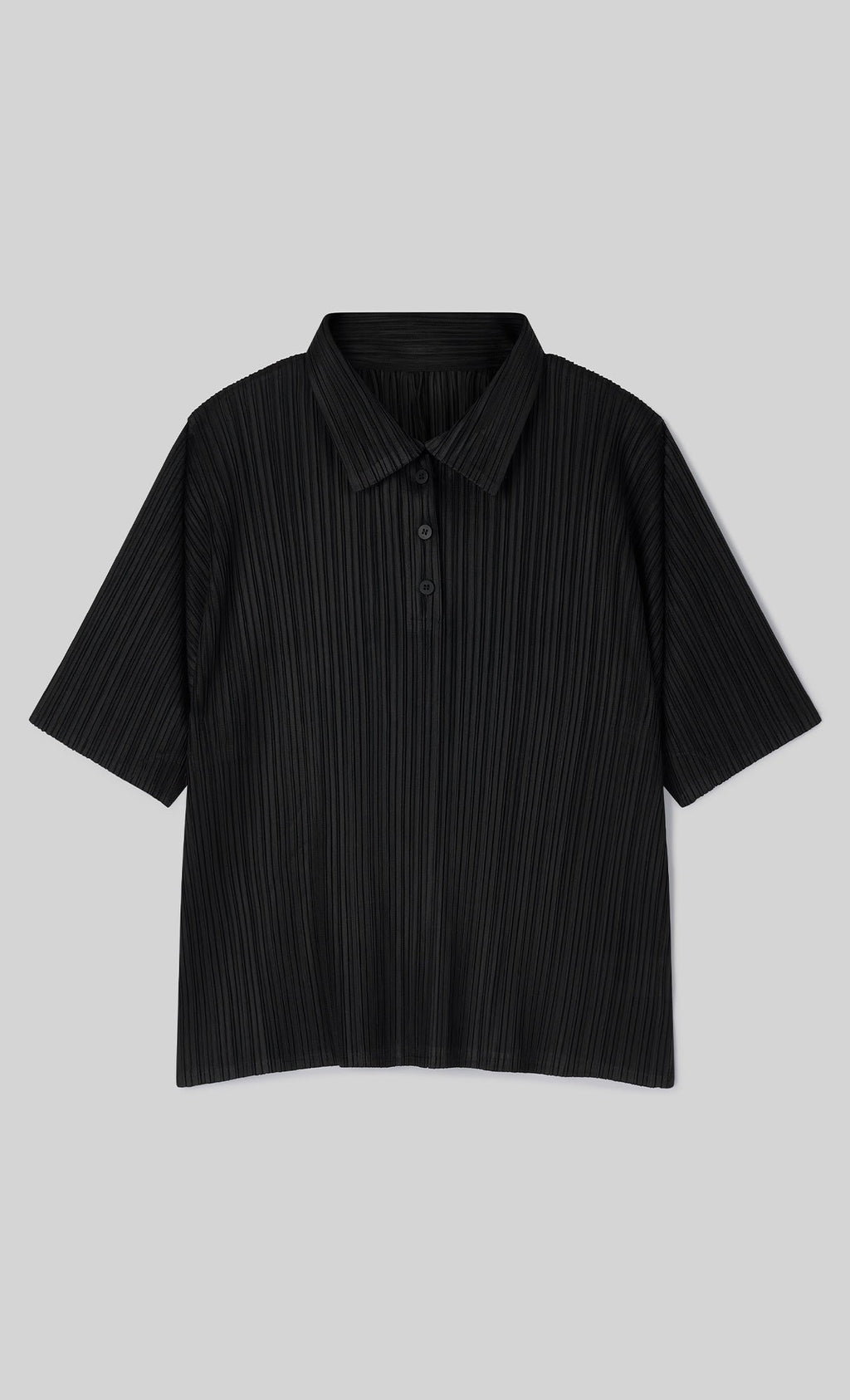 Essen Collard pleated Shirts_black
